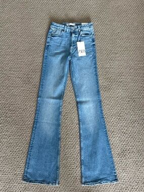 Zara Light Blue Flare Jeans